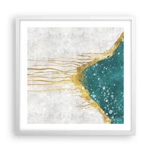 Poster in white frmae - Golden Tide - 50x50 cm