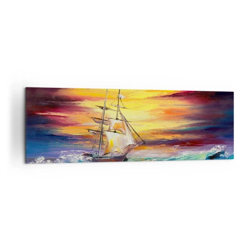 Canvas picture - Fearlessly towards the Waves - 160x50 cm