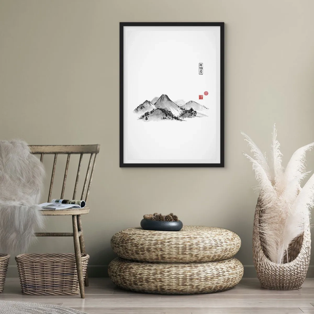 Poster in black frame - Further and Further - 70x100 cm