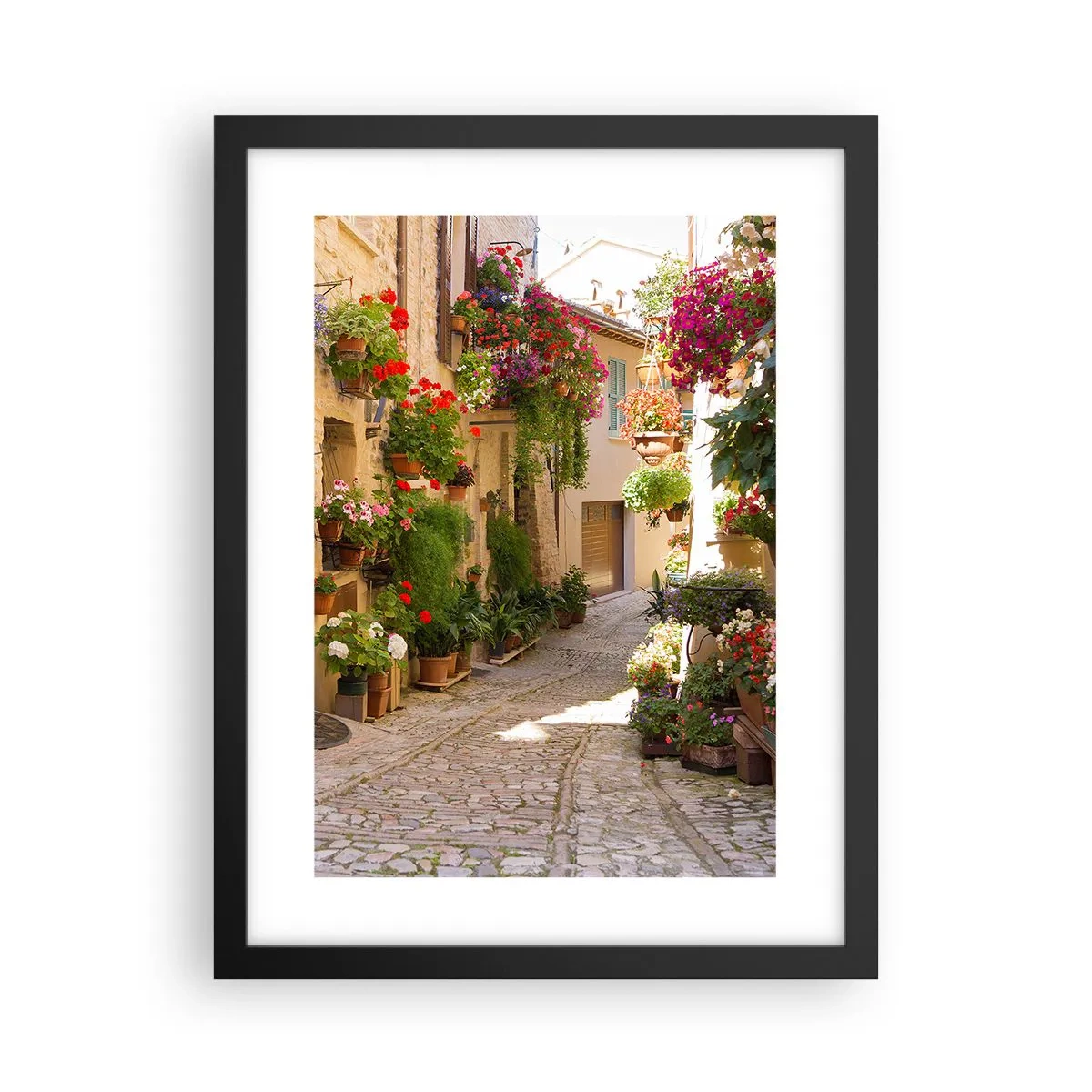 Poster in black frame - Flood of Flowers - 30x40 cm