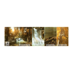 Photo Wallpaper Sample Standard Eco - Park Cascade - Landscape, Waterfall, Forest - 100x30 cm