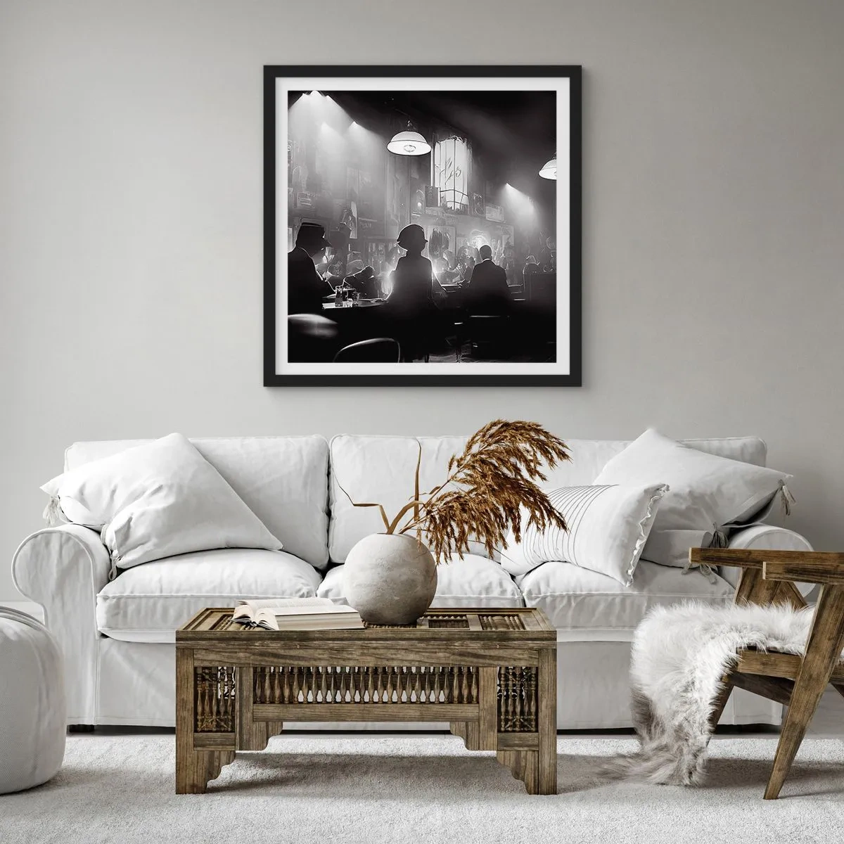 Poster in black frame - In Jazz Ambiance - 50x50 cm