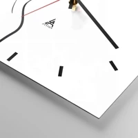 Clock face with lines