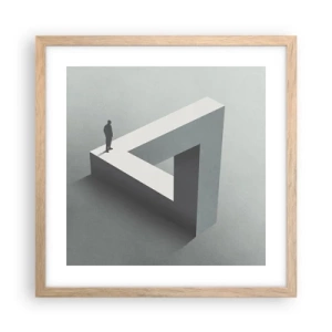 Poster in light oak frame - And Yet It Is Possible - 40x40 cm