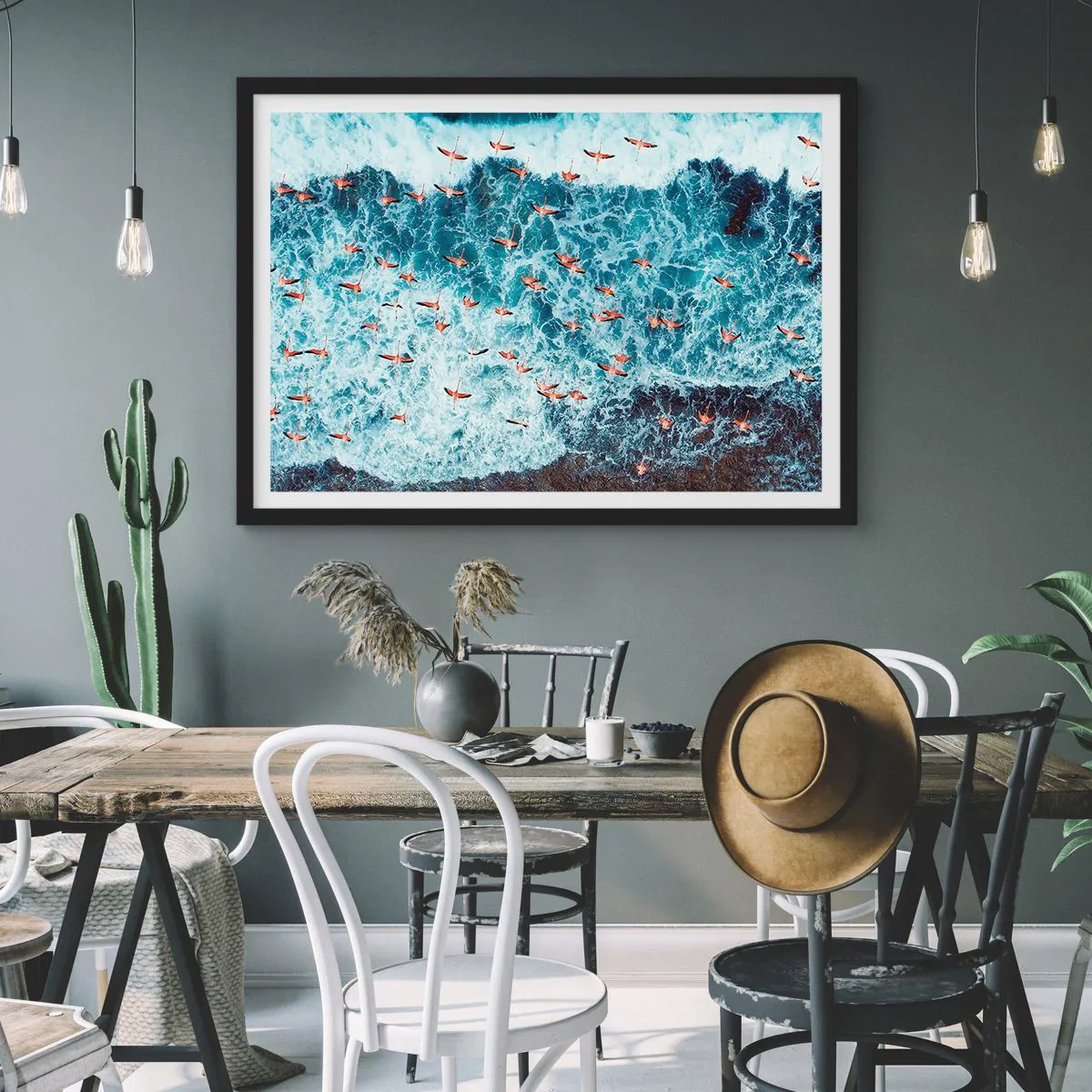 Poster in black frame - Seaside Parade - 100x70 cm