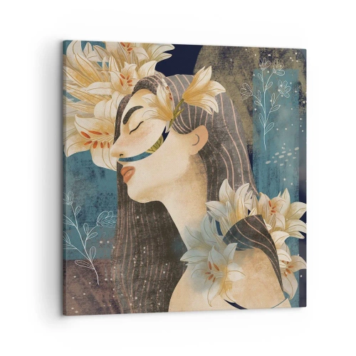 Canvas picture - Tale of a Queen with Lillies - 50x50 cm