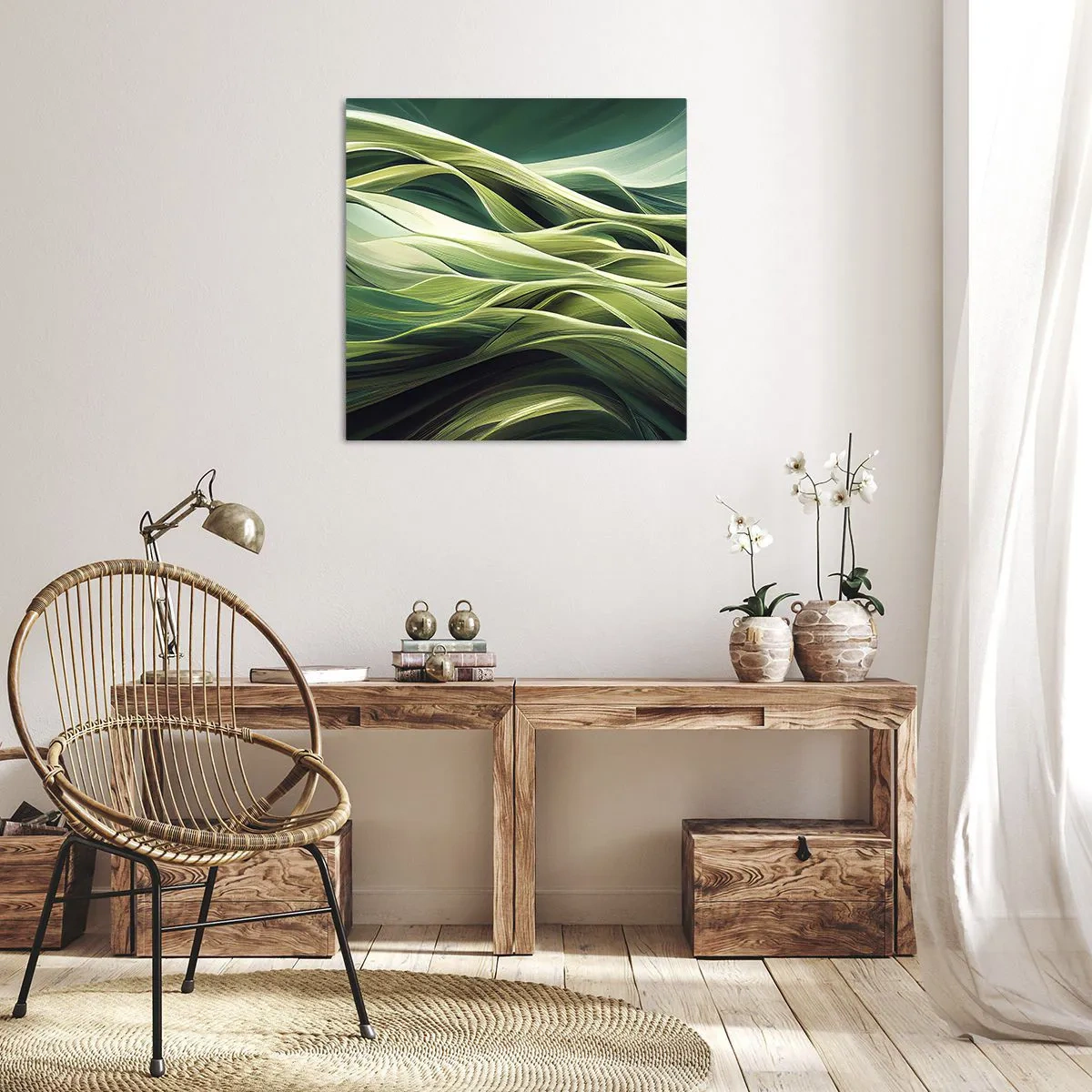 Canvas picture - Abstract Playing Green - 40x40 cm
