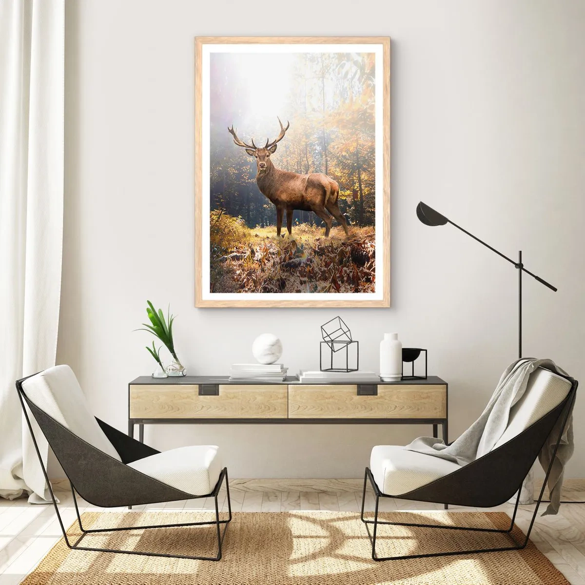 Poster in light oak frame - In Full Majesty - 30x40 cm