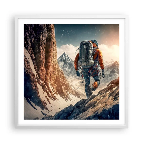 Poster in white frmae - Lonely Warrior - 60x60 cm