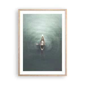 Poster in light oak frame - Through Moon Lake - 50x70 cm