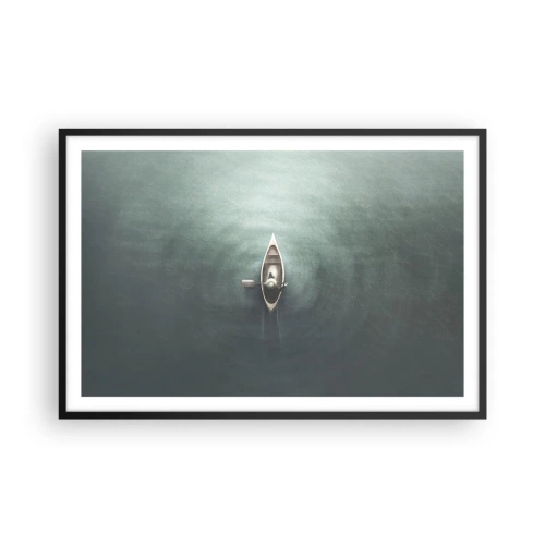 Poster in black frame - Through Moon Lake - 91x61 cm