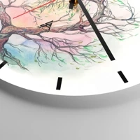 Clock face with lines