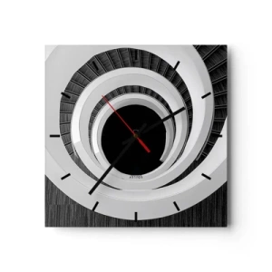 Wall clock - Clock on glass - To the Point of the Matter - 40x40 cm