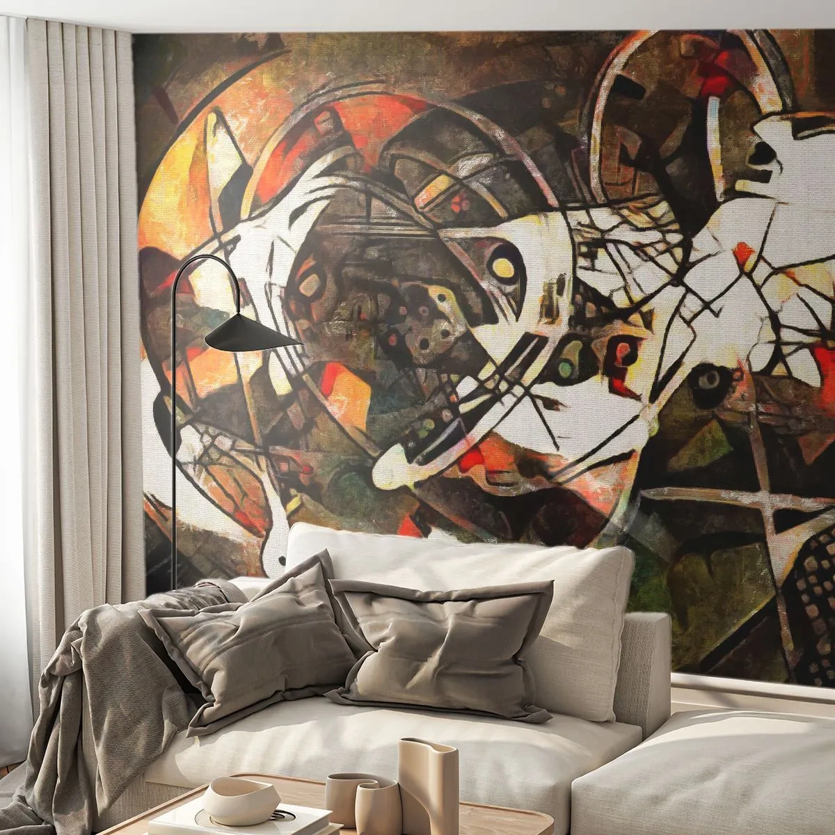 Photo Wallpaper Standard Eco - Can You Hear Movement? - Abstraction, Cubism, Piece - 200x140 cm