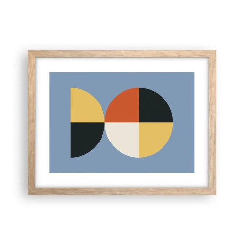 Poster in light oak frame - Look and Count - 40x30 cm