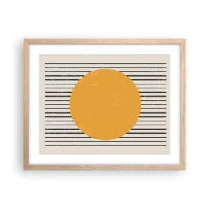 Poster in light oak frame - Power of Simplicity - 50x40 cm