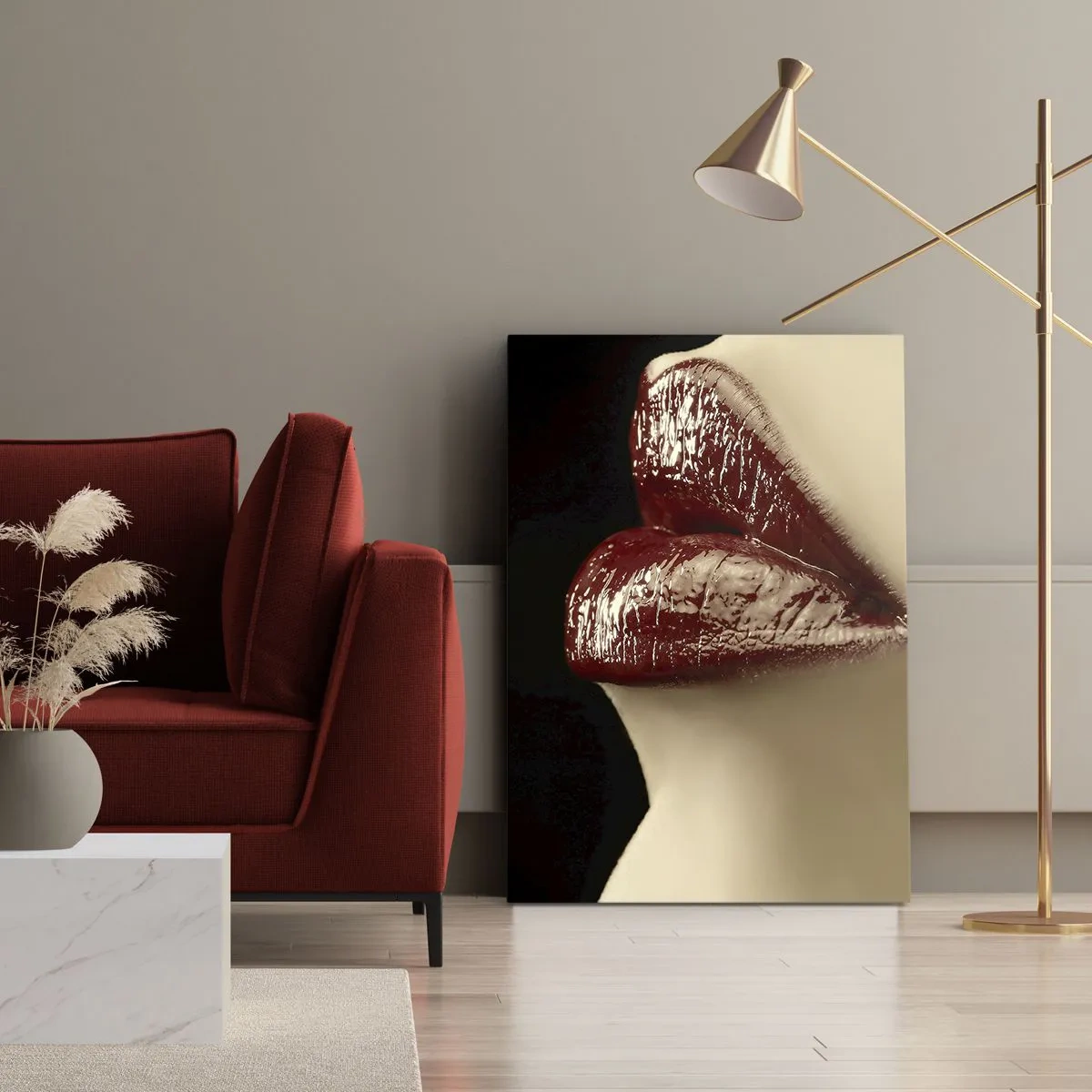 Canvas picture - Sensuality and Glow of Carmine - 70x100 cm