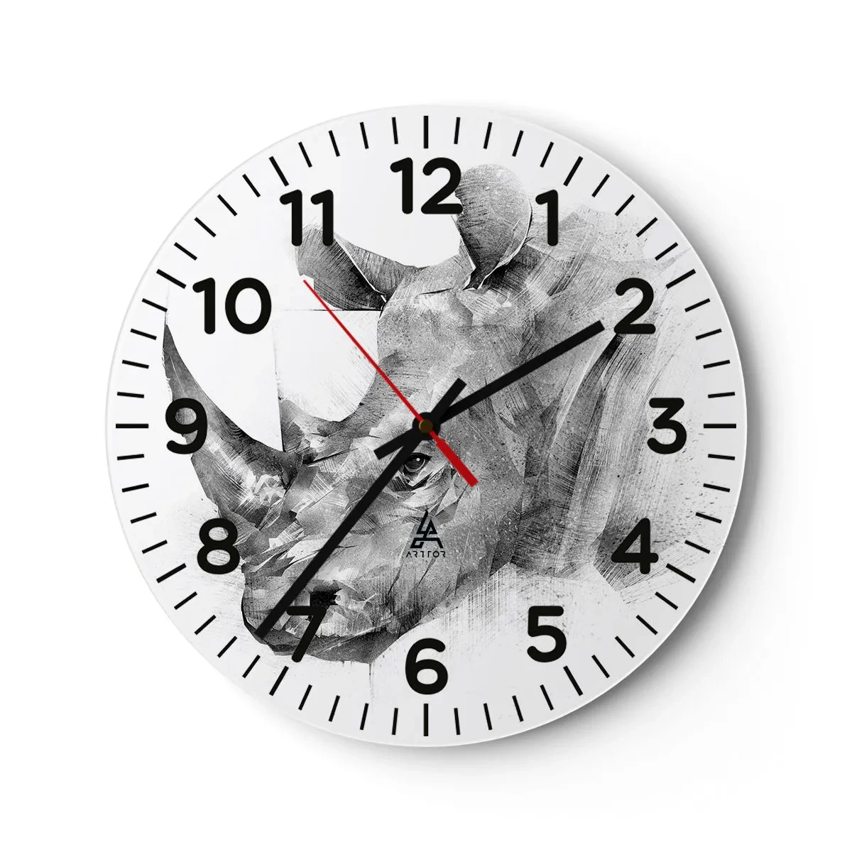 Wall clock - Clock on glass - African Portrait - 30x30 cm