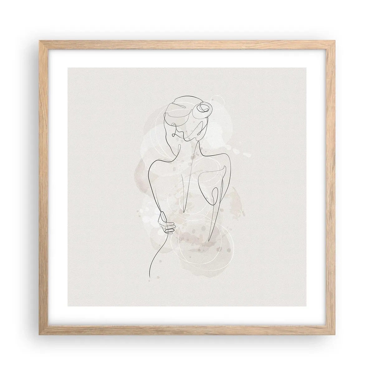 Poster in light oak frame - Like a Sensitive Instrument - 50x50 cm