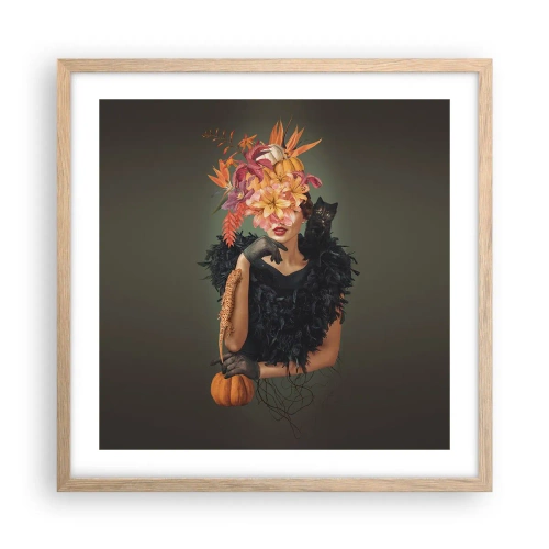 Poster in light oak frame - Charm of a Witch - 50x50 cm