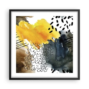 Poster in black frame - Meeting of Elements - 50x50 cm