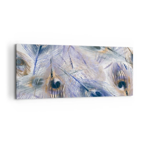 Canvas picture - Peacock's Feather Composition - 100x40 cm