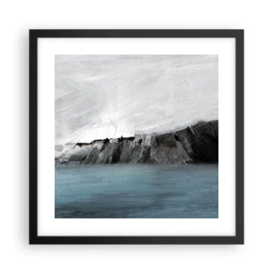 Poster in black frame - Water-Earth: Clash of Elements - 40x40 cm