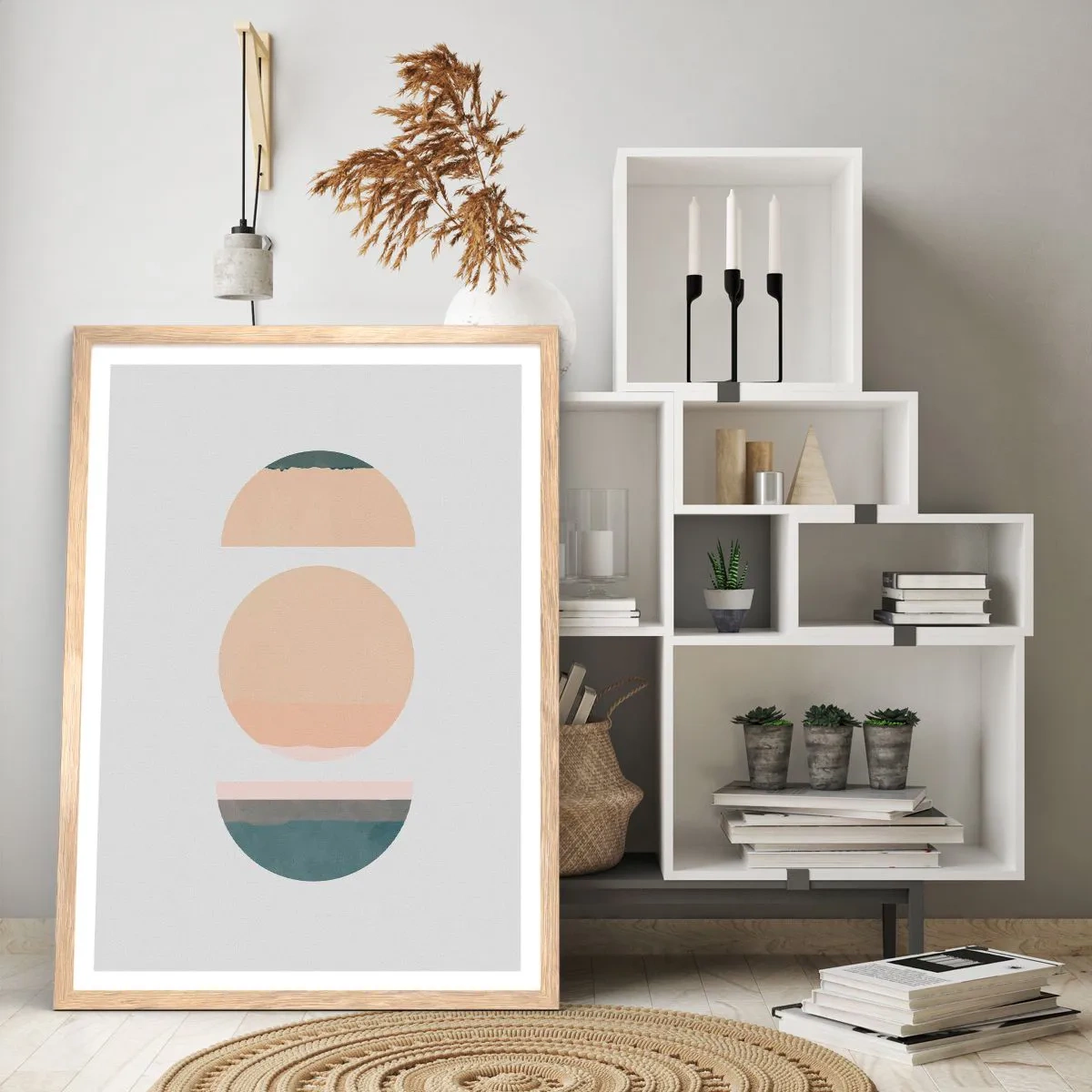 Poster in light oak frame - Wheel after a Wheel - 50x70 cm