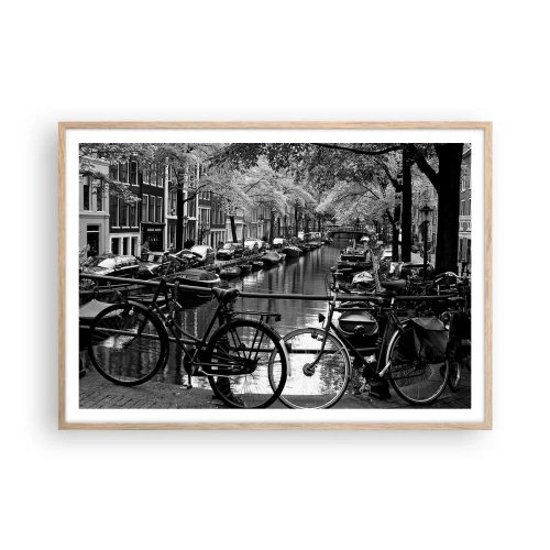 Poster in light oak frame - A Very Dutch View - 100x70 cm