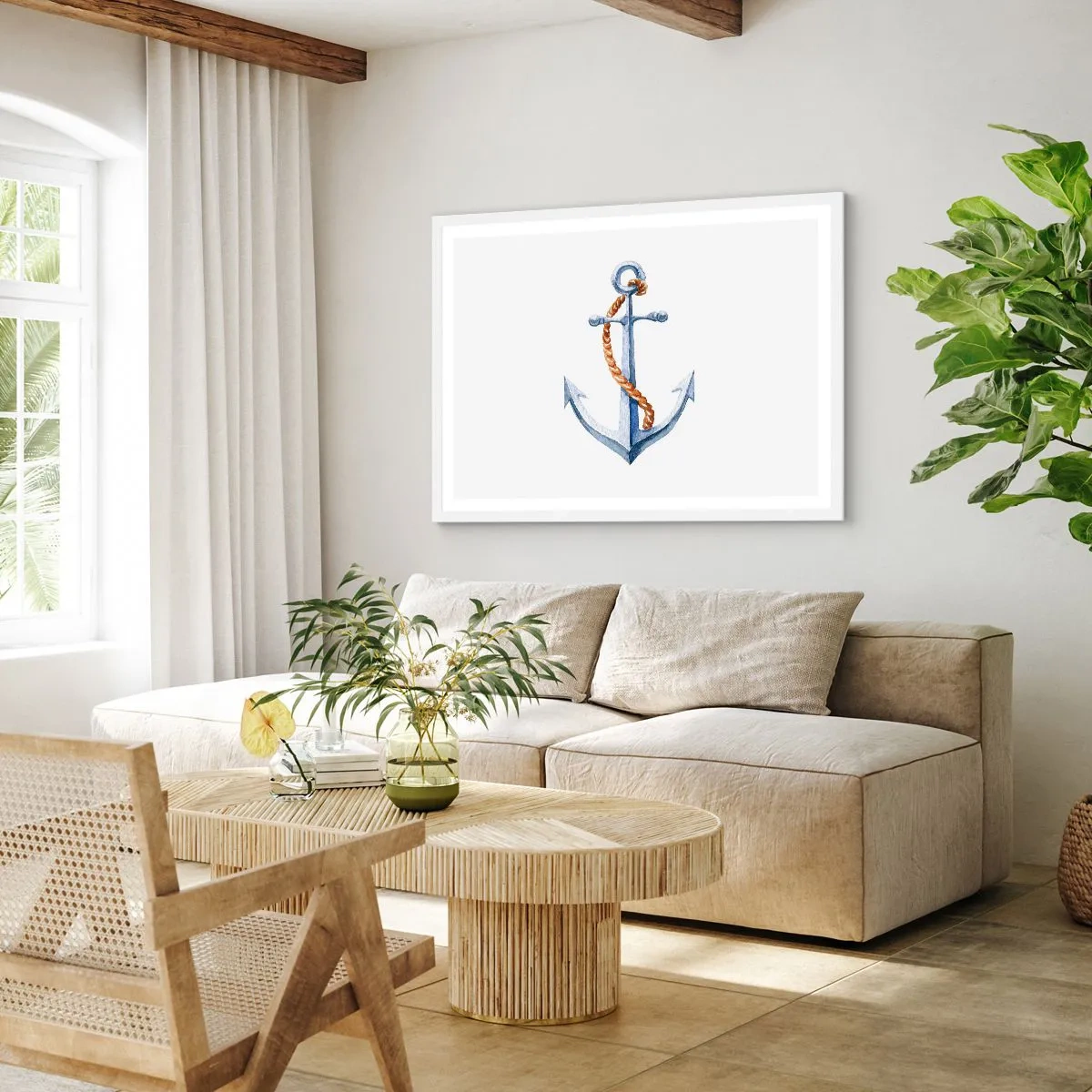 Poster in white frmae - Ahoy Adventure! - 100x70 cm