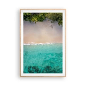 Poster in light oak frame - Paradise Beach - 61x91 cm