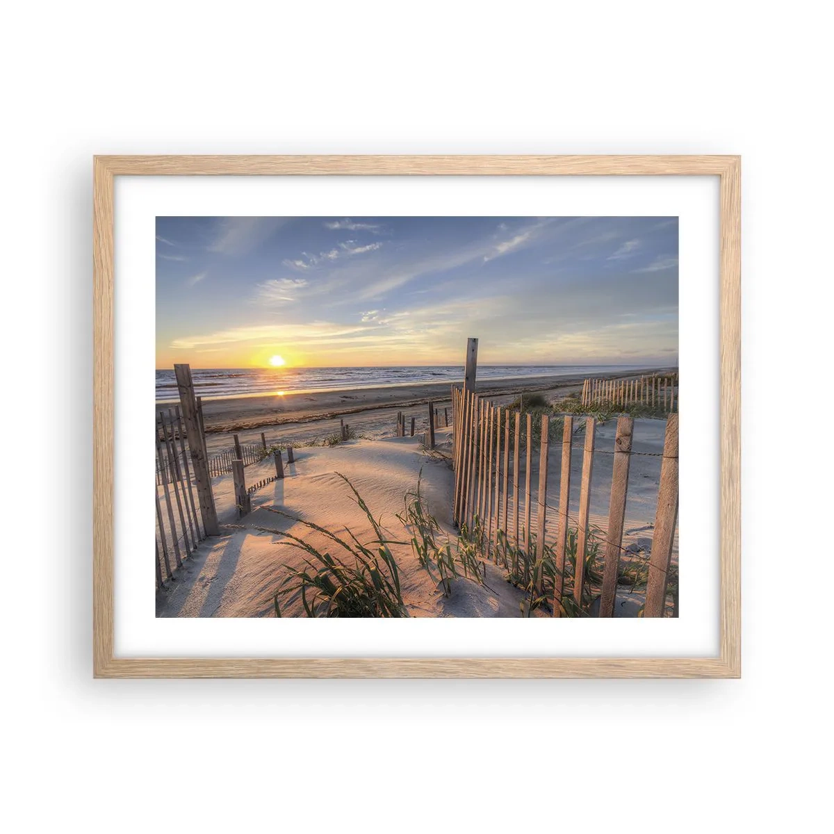 Poster in light oak frame - Light and Shade of the Wind - 50x40 cm