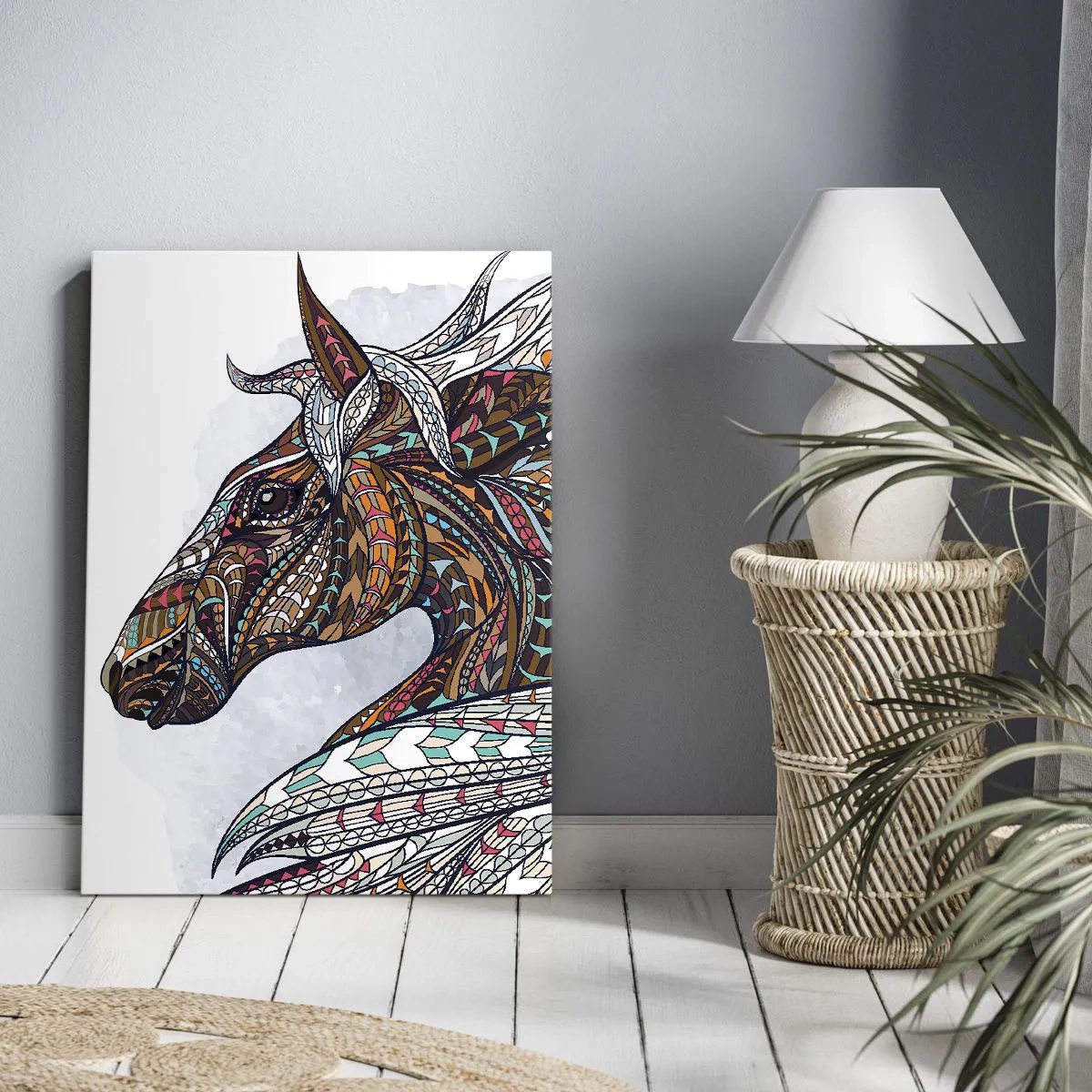 Canvas picture - Horse of a Celtic Warrior - 80x120 cm