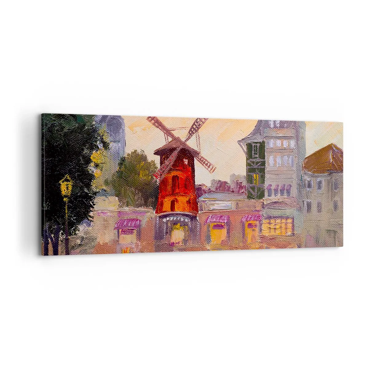 Canvas picture - Icons of Paris - Moulin Rouge - 120x50 cm
