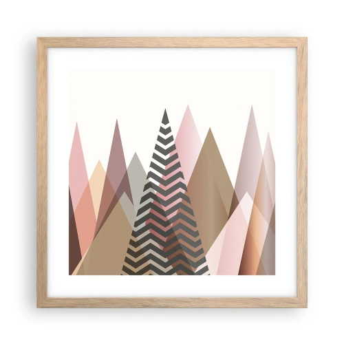 Poster in light oak frame - View of the Piramide - 40x40 cm