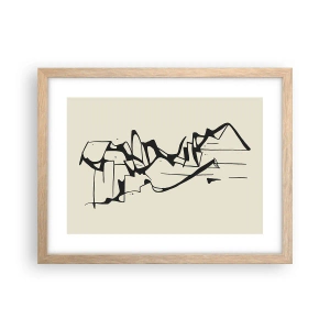 Poster in light oak frame - Maybe Landscape - 40x30 cm