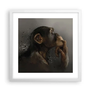 Poster in white frmae - Certainly a Thinker - 40x40 cm