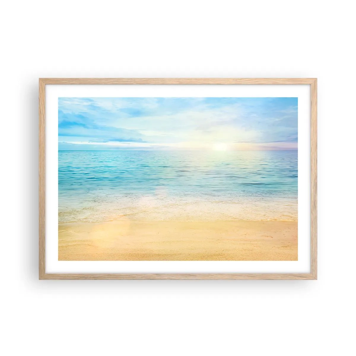 Poster in light oak frame - The Big Blue - 70x50 cm