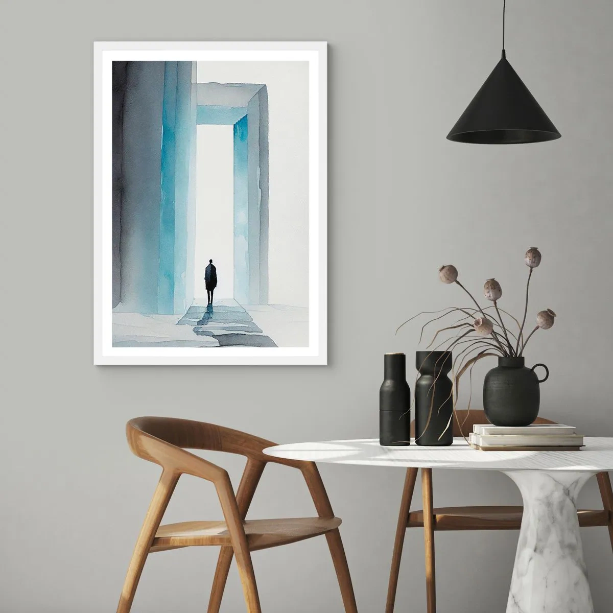Poster in white frmae - Live Without Limitations - 40x50 cm