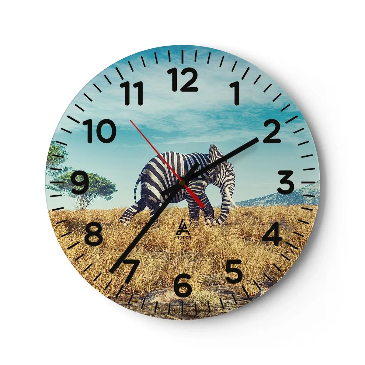 Wall clock - Clock on glass - Greyness Is Not In Fashion - 30x30 cm