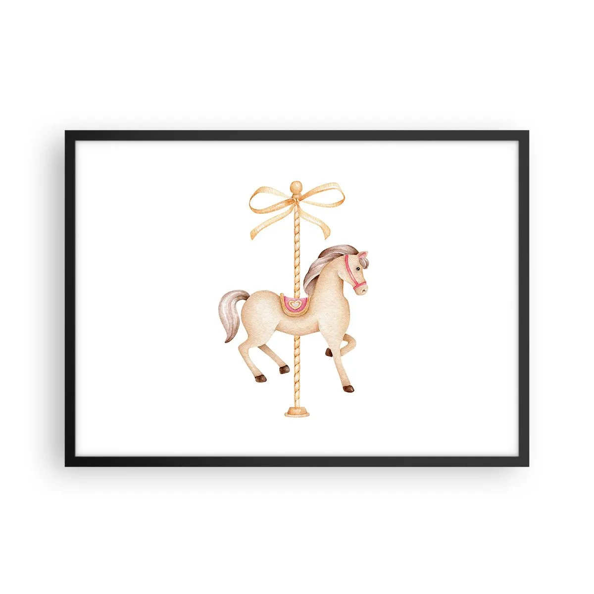 Poster in black frame - Graceful Trot - 70x50 cm
