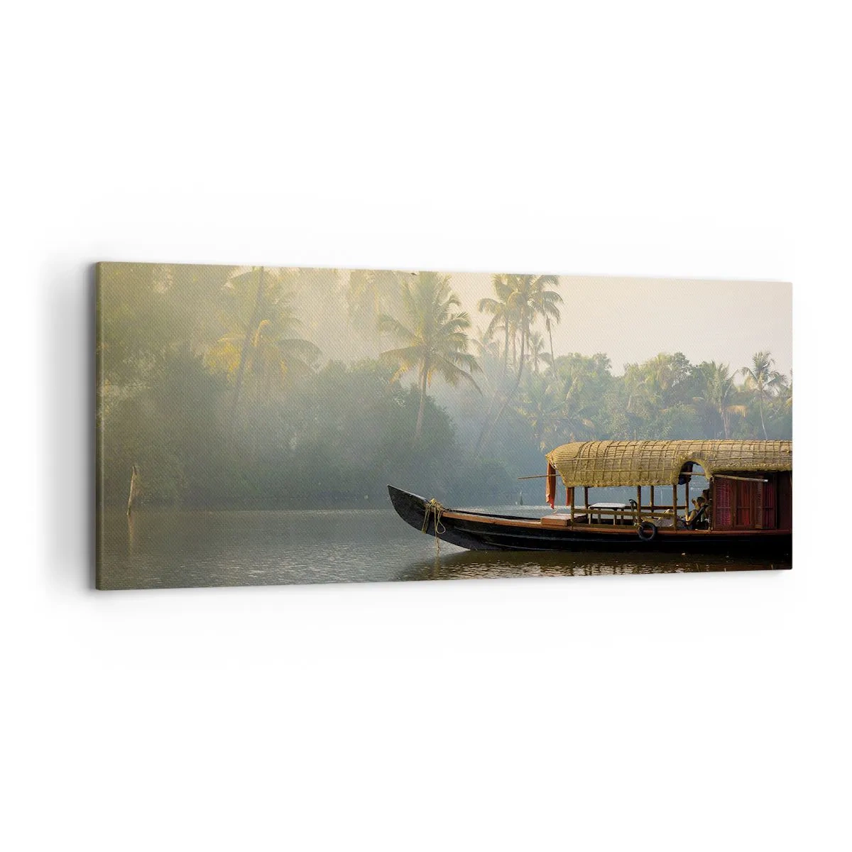 Canvas picture - House on the River - 120x50 cm