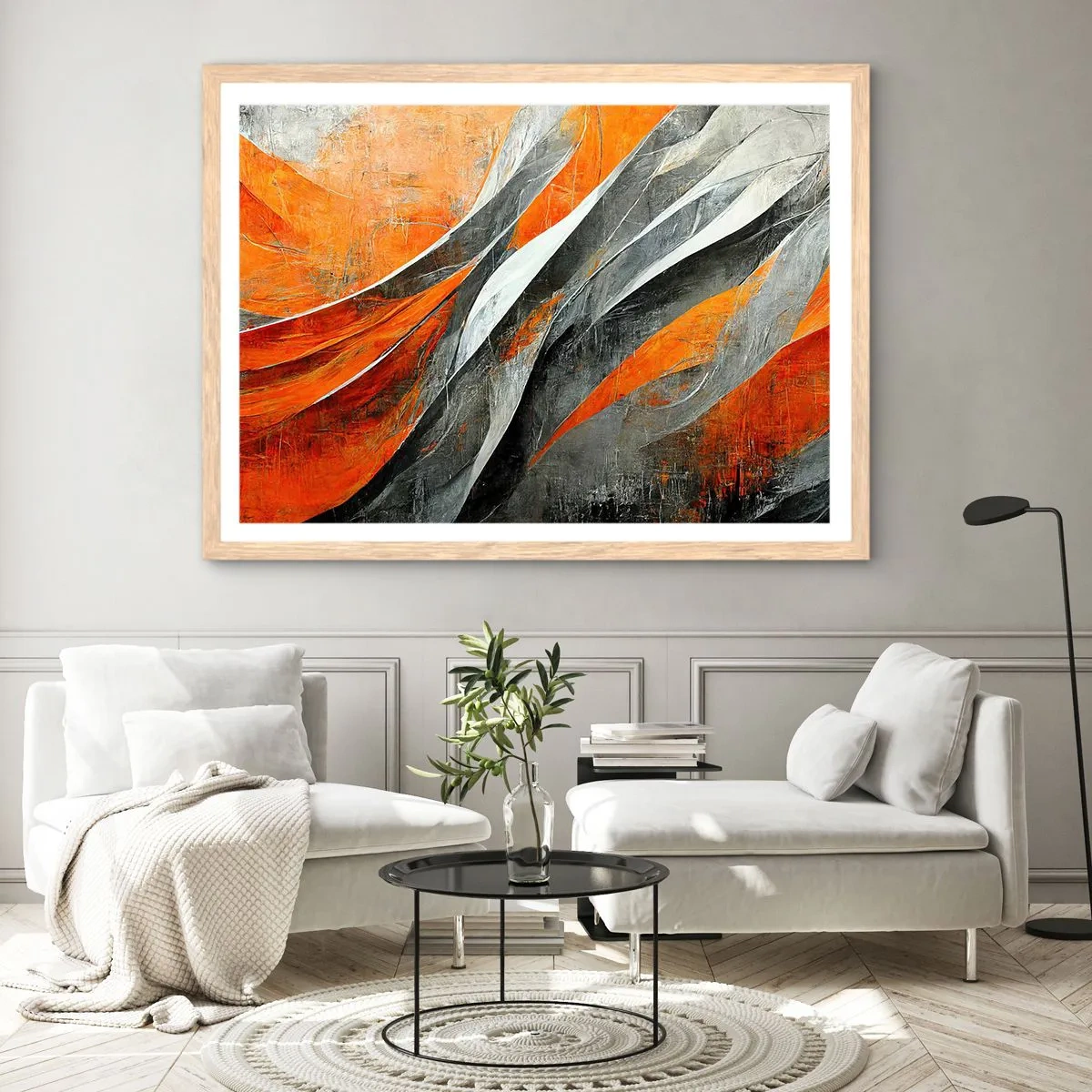 Poster in light oak frame - Heat and Coolness - 40x30 cm