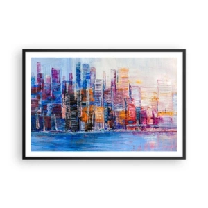 Poster in black frame - Joyful Metropolis - 91x61 cm