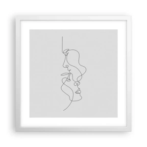Poster in white frmae - Ardour of Desires - 40x40 cm
