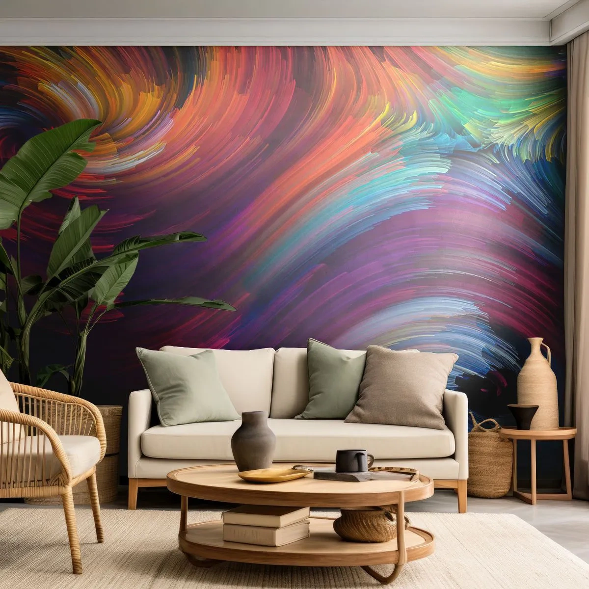 Photo Wallpaper Standard Eco - Beginning of New World - Abstraction, Piece, Modern Pattern - 200x140 cm