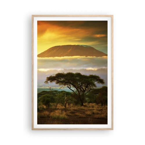 Poster in light oak frame - Traveller's Dream - 70x100 cm