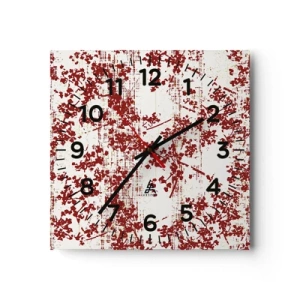Wall clock - Clock on glass - Like Old-fashioned Percale - 30x30 cm