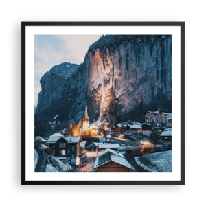 Poster in black frame - Sparkling Winter Spirit - 60x60 cm