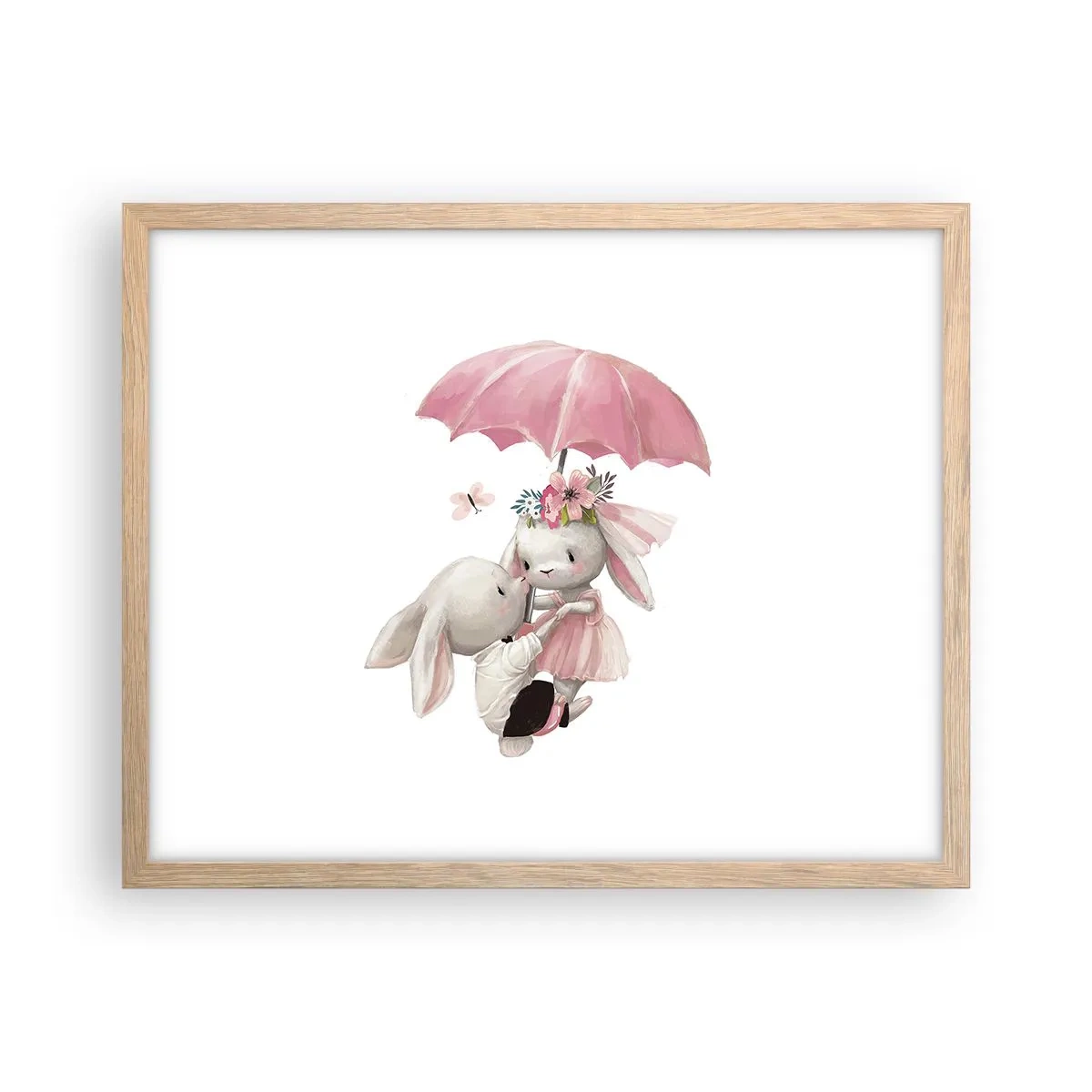 Poster in light oak frame - This Is Love - 50x40 cm